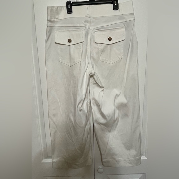 SPANX Stretch Twill Cropped Wide Leg Pant in Bright White size 1X/ Petite - Picture 5 of 5